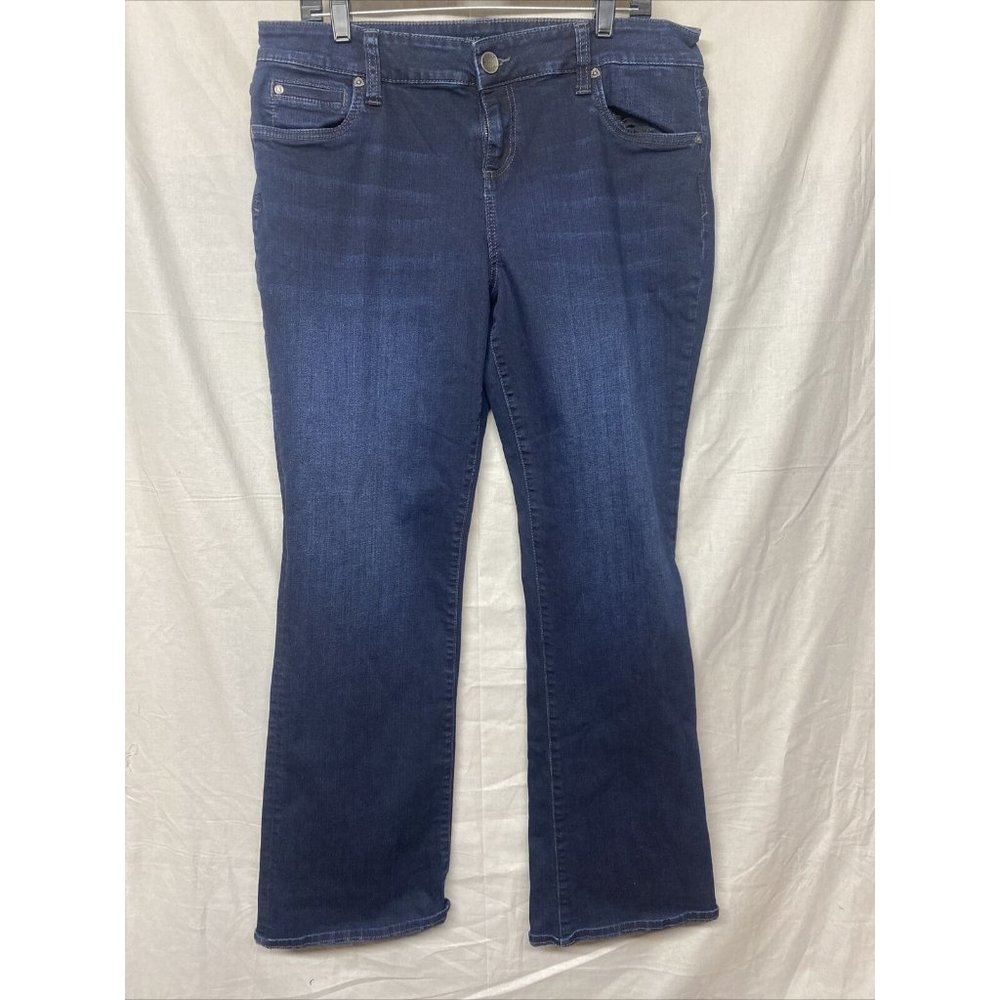 Kut from the Kloth Womens Denim Jeans PAnts 16S Natalie High Rise Bootcut Dark - Picture 1 of 6